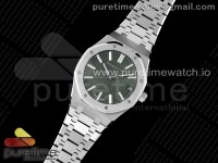 Royal Oak 41mm 15510 "50th Anniversary" SS ZF 1:1 Best Edition Green Textured Dial on SS Bracelet A4302