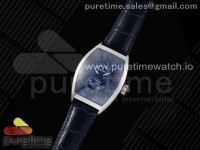 Crazy Hours SS TWF Best Edition Blue Dial on Blue Leather Strap A23J