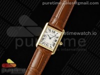 Tank Must YG 22mm AF 1:1 Best Edition White Dial on Brown Leather Strap Ronda Quartz