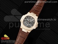 Nautilus 5712 RG YSF 1:1 Best Edition Gray Dial on Brown Leather Strap A240