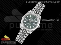 DateJust 41 126334 Clean 1:1 Best Edition 904L Steel Green Texuted Dial on Jubilee Bracelet VR3235