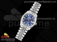 DateJust 36 126234 Clean 1:1 Best Edition 904L Steel Blue Diamonds Dial on Jubilee Bracelet VR3235