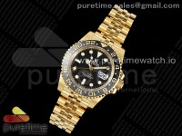 GMT Master II 126718 GRNR Clean 1:1 Best Edition Black Dial on YG Jubilee Bracelet DD3285 CHS