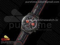Daytona DIW Carbon EF Best Edition Black/Red Dial Black Crystal Bezel on Black Leather Strap A7750