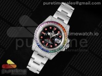 Submariner 40mm Rainbow EF Best Edition Black Dial Pink Markers on SS Bracelet SA3135