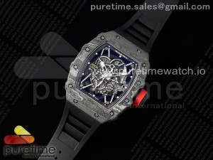 RM035-02 Real NTPT ZF 1:1 Best Edition Skeleton Dial on Black Rubber Strap NH05A V5