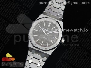 Royal Oak 41mm 15400 SS ZF 1:1 Best Edition Gray Textured Dial on SS Bracelet A3120