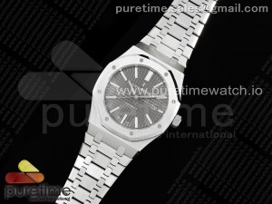 Royal Oak 41mm 15400 SS APSF 1:1 Best Edition Gray Textured Dial on SS Bracelet SA3120 Super Clone