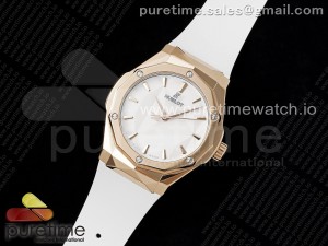 Classic Fusion Orlinski RG APSF 1:1 Best Edtion White Faceted Dial on White Rubber Strap A2892