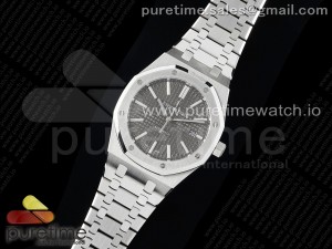 Royal Oak 41mm 15400 SS APSF 1:1 Best Edition Gray Textured Dial on SS Bracelet SA3120 Super Clone V3