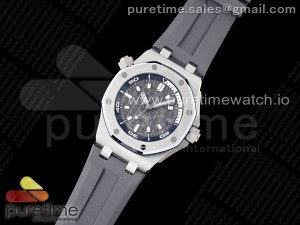 Royal Oak Offshore Diver 15720 IPF Best Edition Gray Dial on Gray Rubber Strap A4308