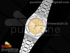 Royal Oak 39mm 15202 SS IPF 1:1 Best Edition Yellow Textured Dial on SS Bracelet A2121