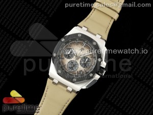 Royal Oak Offshore 43mm 26420so SS APPF Best Edition Sand Dial on Sand Leather Strap A4401