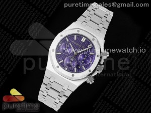 Royal Oak Chrono 26240 SS IPF Best Edition Purple Dial on SS Bracelet A7750