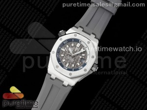 Royal Oak Offshore Diver 15720 IPF Best Edition Gray Dial on Gray Rubber Strap A4308 V2