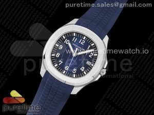 Aquanaut 5168G 42mm SS 3KF 1:1 Best Edition Blue Dial on Blue Rubber Strap A324 Super Clone V2