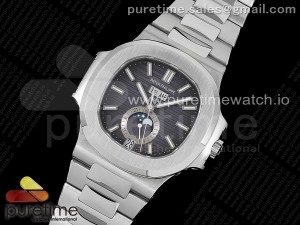 Nautilus 5726 Full Function SS PPF 1:1 Best Edition Gray Dial on SS Bracelet A324