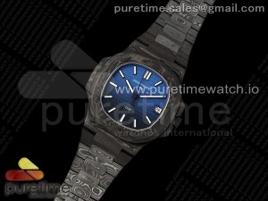 Nautilus 5711 DIW Carbon DIWF 1:1 Best Edition Black/Blue Textured Dial on Carbon Bracelet 324CS