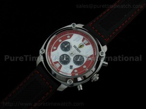 Ferrari Chronograph B SS Red/White Dial