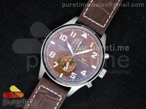 Portuguese Chronograph Quartz SS Brown Dial on Brown Leather Strap Jap Quartz