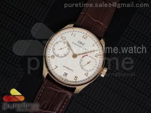 Portuguese Real PR RG IW500113 ZF 1:1 Best Edition on Brown Leather Strap A52010