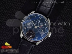 Portuguese Real PR IW500109 ZF 1:1 Best Edition Black Dial on Black Leather Strap A52010 V2