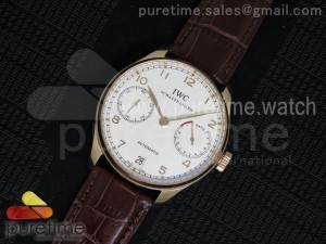 Portuguese Real PR RG IW500113 ZF 1:1 Best Edition on Brown Leather Strap A52010 V2