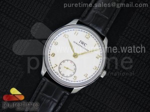 Portuguese IW545408 ZF 1:1 Best Edition White Dial on Black Leather Strap A6498