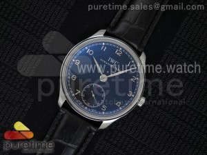 Portuguese IW545407 ZF 1:1 Best Edition Black Dial on Black Leather Strap A6498