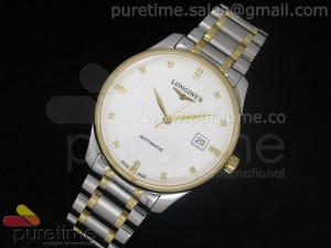 Master Automatic SS/YG White Dial 3 Diamond Markers on Bracelet A2824