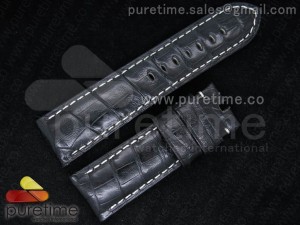 Panerai 24/22 Black Genuine Croco Leather Strap