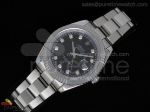 DateJust II SS Black Diamond Dial Oyster A2836