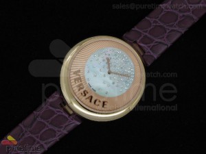 Perpetuelle RG MOP Dial on Purple Leather Strap