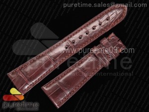 Breguet 21/16 75/115 Brown Genuine Crocodile Leather Strap For Tradition 7057BB etc