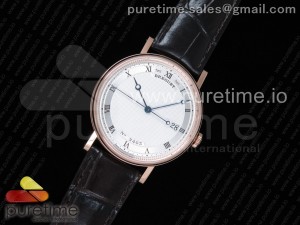 Classique Auto 5177 RG FKF 1:1 Best Edition White Hobnail Textured Dial on Brown Leather Strap MIYOTA 9015 V2