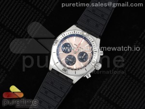 Chronomat B01 42mm SS TF 1:1 Best Edition Brown Dial on Black Rubber Strap A7750