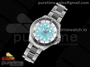 SuperOcean Automatic 44 TF 1:1 Best Edition Tiffany Blue Dial on SS Bracelet A2824