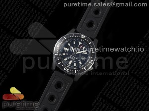SuperOcean 44mm PVD EF 1:1 Best Edition Black Dial on Black Rubber Strap A2824