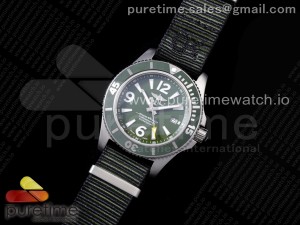 Superocean Automatic 44 TF 1:1 Best Edition Green Dial Green Bezel on Green Nylon Strap A2824