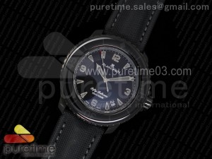 Fifty Fathoms PVD Dark Knight ZF 1:1 Best Edition Black Dial on Sail-canvas Strap A1315