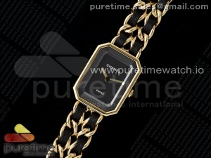 Ppremière Iconic Chain Watch YG BVF 1:1 Best Edition Black Dial on Chain Bracelet RONDA Quartz
