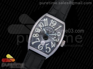 Casablanca SS TW 1:1 Best Edition Black Dial on Black Leather Strap A2824