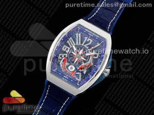 Vanguard V45 KOI SS ABF 1:1 Best Edition Blue Fish Dial on Blue Gummy Strap A2824