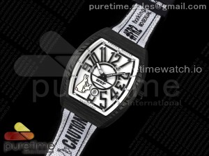 #FR2NCK Muller Vanguard Carbon ABF Best Edition White Dial on Black Rubber Strap A2824