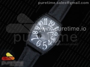 Casablanca PVD Black Textured Dial on Black Leather Strap MIYOTA 8215