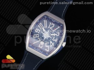 Vanguard V45 SS ZF Best Edition Blue Textured Dial on Blue Rubber Strap MIYOTA 9015