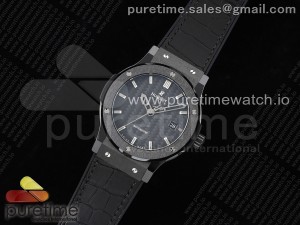 Classic Fusion 42mm Real Black Ceramic GSF 1:1 Best Edition Carbon Dial on Black Gummy Strap SW300