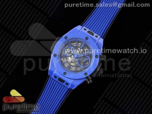 Big Bang Unico Blue Magic Ceramic ZF 1:1 Best Edition Skeleton Dial on Blue Rubber Strap A1280