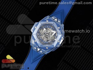 Big Bang Sang Bleu II Blue Ceramic RSF Best Edition on Blue Rubber Strap A1240