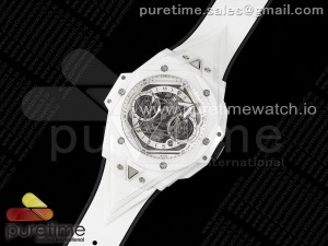 Big Bang Sang Bleu II White Ceramic RSF Best Edition on White Rubber Strap A1240